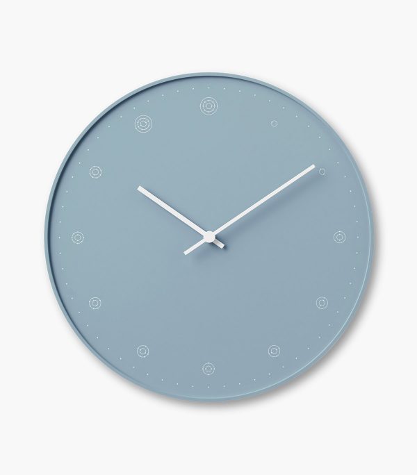 Molecule Wall Clock Blue