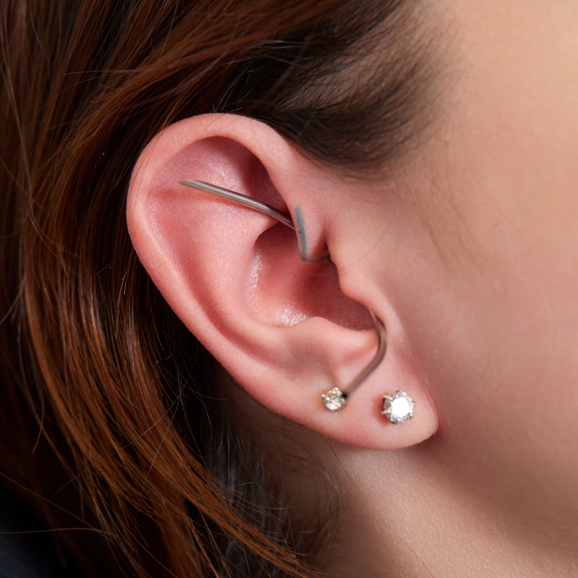 Vertical piercing