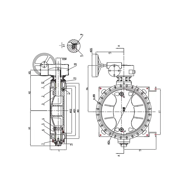 Double Eccentric Flange Butterfly Valve