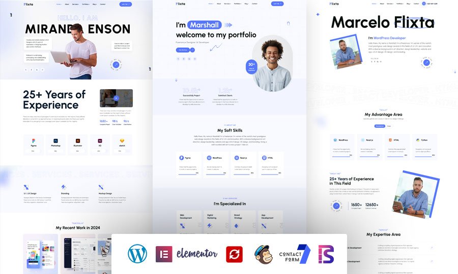 Flixta - Personal Portfolio WordPress Theme