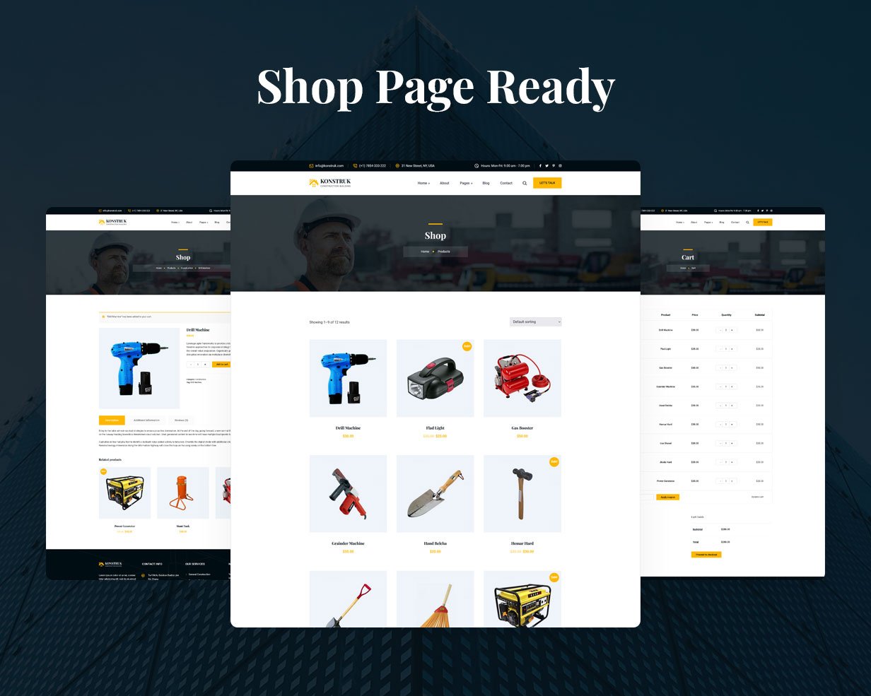 Construction React JS Template