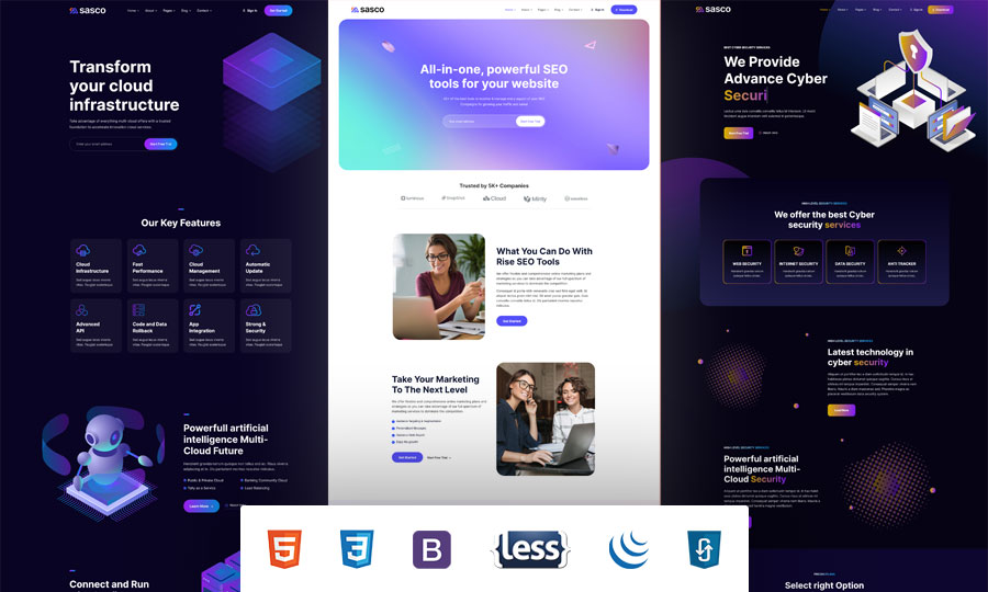 Sasco – SaaS Startup Multipurpose HTML Template