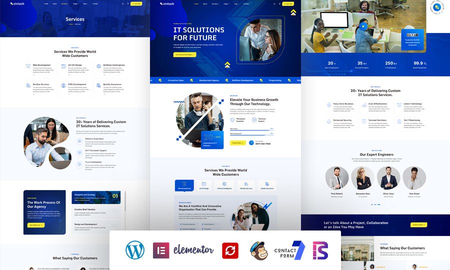 Vintech – IT Solutions and Technology WordPress Theme
